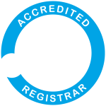 Znak akreditirani registrar za EU domene