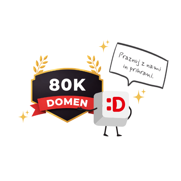 Ikona 80.000 registriranih domen